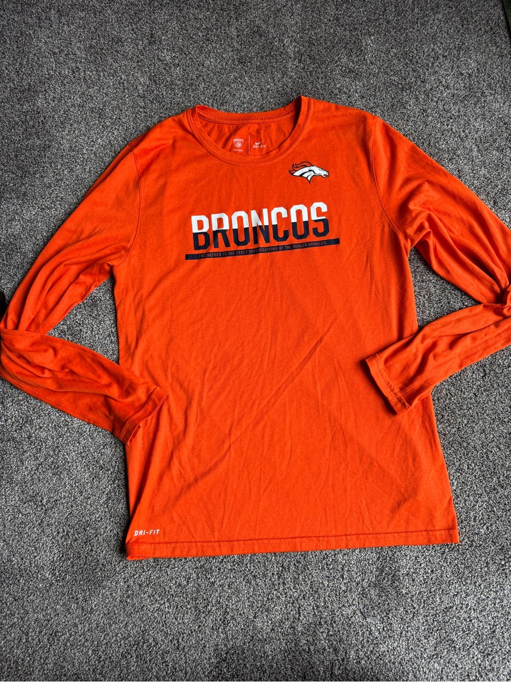 NFL Orange Broncos Long Sleeve Shirt